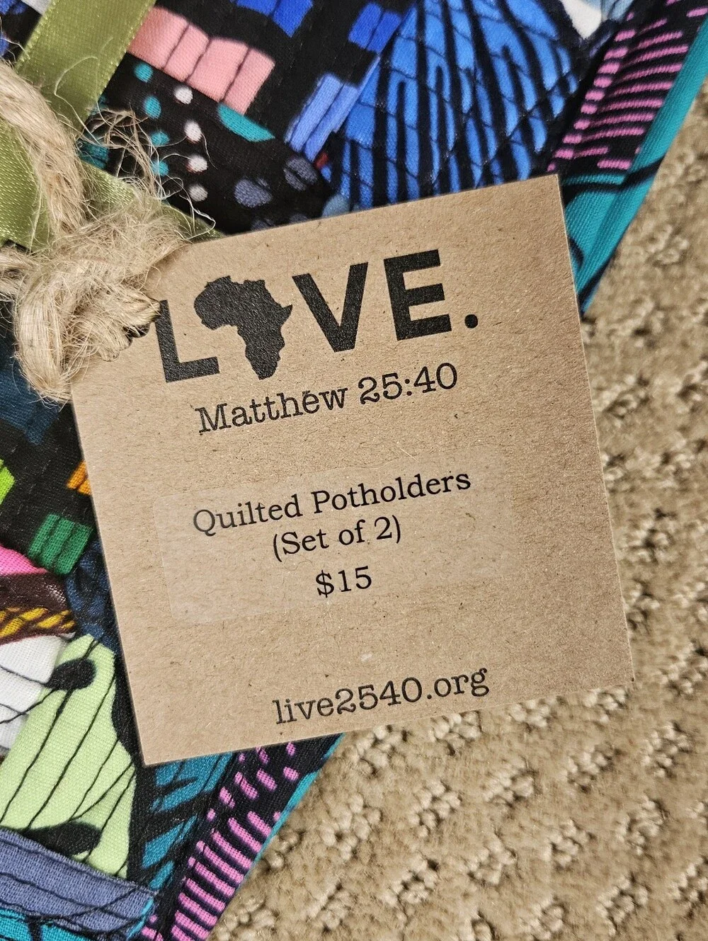 quilted napkins / set of 4 / handmade in Liberia West Africa